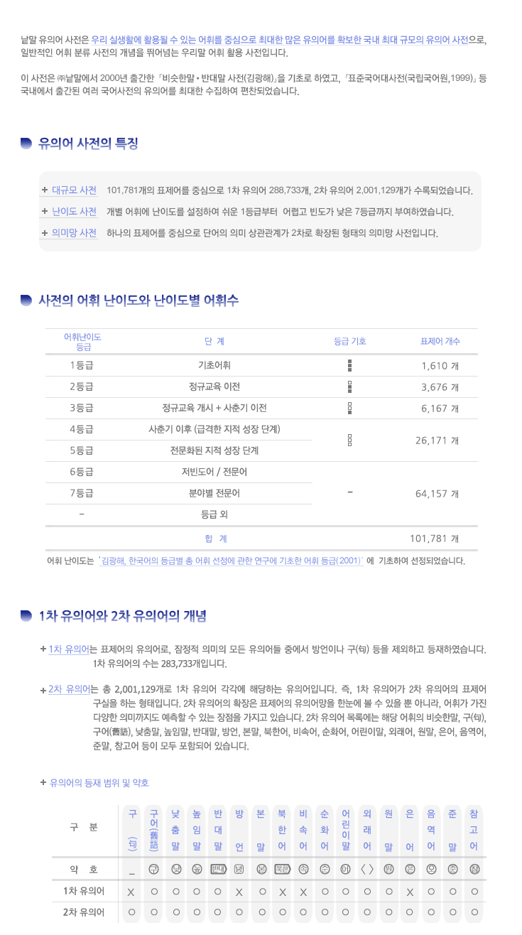유의어대사전